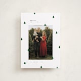 "Scattered Trees" - Holiday Cards in Cotton by Michelle Taylor - Front