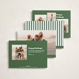 "New Location" - Holiday Cards in Spruce by Owl and Toad - Back of Card Options