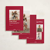 "Christmas Treats" - Holiday Cards in Red Chew Toy by Sarah Hawkins Designs - Back of Card Options