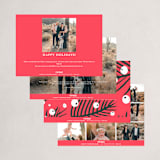 "White Berries" - Holiday Cards in Persimmon by Cricket and Bee - Back of Card Options