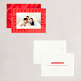"love joy" - Holiday Cards in Holly Berry by Orasie - Assembled