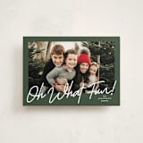 "Oh what fun script" - Holiday Cards in Forest by Karidy Walker - Front