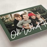 "Oh what fun script" - Holiday Cards in Forest by Karidy Walker - Detail