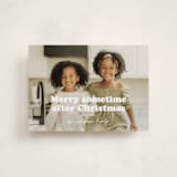 "Sometime" - Holiday Cards in Snowflake by Hudson meet Rose - Front