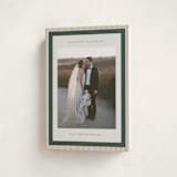 "Modern striped frame" - Holiday Cards in Forest by Jackie Crawford - Folded Card