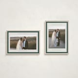 "Modern striped frame" - Holiday Cards in Forest by Jackie Crawford - Photo Orientation Options