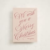 "With Flourish" - Holiday Cards in Rosy Cheeks by Kate Ahn - Front