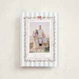 "Coastal Garland" - Holiday Cards in Winter Mint by Everett Paper Goods - Front