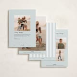 "Coastal Garland" - Holiday Cards in Winter Mint by Everett Paper Goods - Back of Card Options