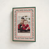 "Festive Block Print" - Holiday Cards in Caramel by Teju Reval - Folded Card