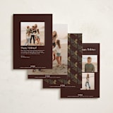 "Woodland Folk" - Holiday Cards in Chestnut by Elly - Back of Card Options