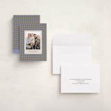 "Cozy Gingham" - Holiday Cards in Blueberry by Beth Vassalo - Assembled