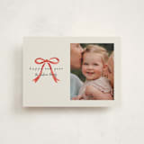 "Painted Bow" - Holiday Cards in Peppermint by Laura Hankins - Front