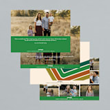 "Groovy Stripe" - Holiday Cards in Avocado by 2birdstone - Back of Card Options