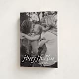 "Handwritten happy" - Holiday Cards in Penguin by Lea Delaveris - Folded Card