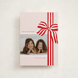 "ribbon wrapped" - Holiday Cards in Poinsettia by Angela Marzuki - Front