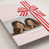"ribbon wrapped" - Holiday Cards in Poinsettia by Angela Marzuki - Detail