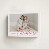 "Corner Slant" - Holiday Cards in Berry by Kelly Schmidt - Folded Card