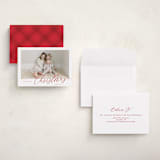 "Corner Slant" - Holiday Cards in Berry by Kelly Schmidt - Assembled