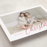 "Corner Slant" - Holiday Cards in Berry by Kelly Schmidt - Detail