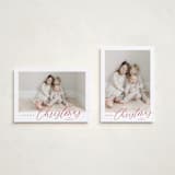 "Corner Slant" - Holiday Cards in Berry by Kelly Schmidt - Photo Orientation Options