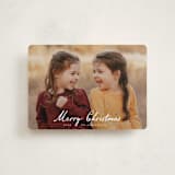 "Winter Greetings" - Holiday Cards in Snow by Ashley Iwafuchi - Front