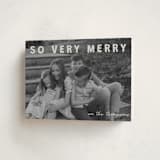 "merry greeting" - Holiday Cards in Cream by Jenny Millington - Folded Card