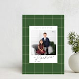 "Farmhouse Plaid" - Holiday Cards in Evergreen by Danie Romrell - Front