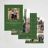 "Farmhouse Plaid" - Holiday Cards in Evergreen by Danie Romrell - Back of Card Options
