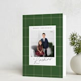 "Farmhouse Plaid" - Holiday Cards in Evergreen by Danie Romrell - Folded Card