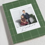 "Farmhouse Plaid" - Holiday Cards in Evergreen by Danie Romrell - Detail