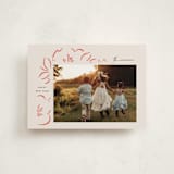 "Sketched Florals" - Holiday Cards in Berry by Griffinbell Paper Co. - Front