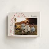 "Sketched Florals" - Holiday Cards in Berry by Griffinbell Paper Co. - Folded Card