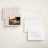 "Sketched Florals" - Holiday Cards in Berry by Griffinbell Paper Co. - Assembled