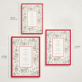 "Village Frame" - Holiday Cards in Cranberry by Baumbirdy - Formats Available