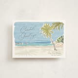 "Coastal Greetings" - Holiday Cards in Pool by Annie Montgomery - Front