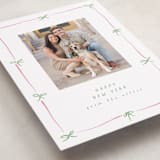 "Preppy Bow Border" - Holiday Cards in Candy by Susan Zinader - Detail