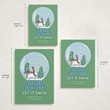 "Snow Globe" - Holiday Cards in Spearmint by Lauren Jinhee - Formats Available