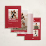 "Glide" - Holiday Cards in Holly Berry by Everett Paper Goods - Back of Card Options