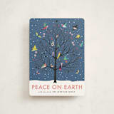 "Peace On Earth" - Holiday Cards in Winter Dusk by Eve Schultz - Front