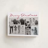 "Handdrawn Christmas" - Holiday Cards in Cherry by Kelly Schmidt - Folded Card