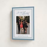 "Merry Striped Frame" - Holiday Cards in Frost by Alston Foster - Folded Card