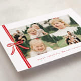 "Dotted Ribbon" - Holiday Cards in Candied Apple by Olivia Raufman - Detail