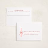 "Dotted Ribbon" - Holiday Cards in Candied Apple by Olivia Raufman - FREE Recipient Addressing