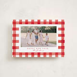 "Merry Gingham" - Holiday Cards in Santa Suit by Brooke Chandler - Front