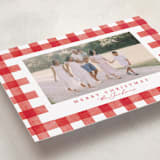 "Merry Gingham" - Holiday Cards in Santa Suit by Brooke Chandler - Detail