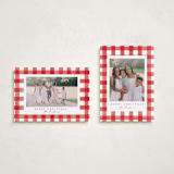 "Merry Gingham" - Holiday Cards in Santa Suit by Brooke Chandler - Photo Orientation Options
