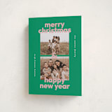 "Bold Stack" - Holiday Cards in Holly by Lisa McLean - Folded Card