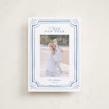 "Fine Frame" - Holiday Cards in Blue Jay by Melanie Kosuge - Front