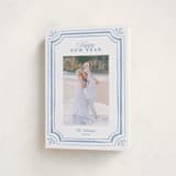 "Fine Frame" - Holiday Cards in Blue Jay by Melanie Kosuge - Folded Card